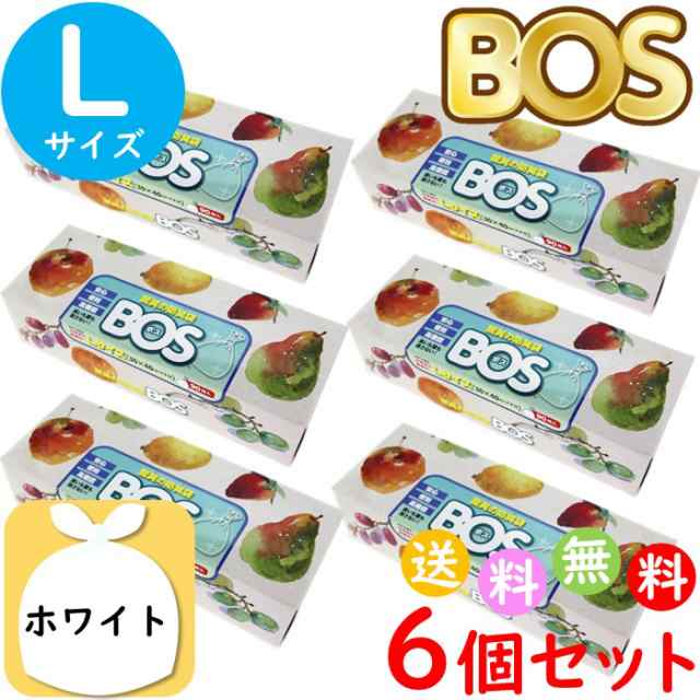 生ゴミが臭わない袋 BOS ボス 生ゴミ 処理袋 L サイズ 90枚入 6個セット 防臭袋 キッチン ゴミ箱 臭い 540枚 送料無料 沖縄 離島を除くの通販は