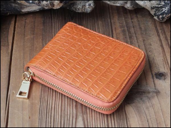 ゴダン 財布 GODANE シャムクロコダイル センターベリー 折財布 ビルフォード spsw 1207 Orange オレンジ ワニ革 メンズ レディース_3