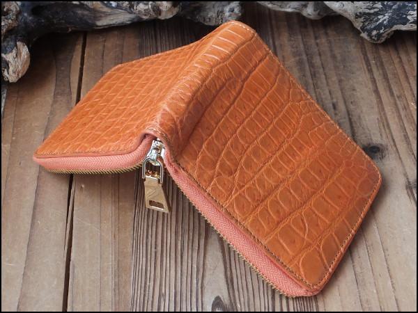 ゴダン 財布 GODANE シャムクロコダイル センターベリー 折財布 ビルフォード spsw 1207 Orange オレンジ ワニ革 メンズ レディース_4