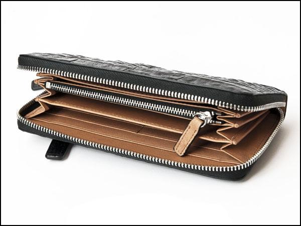 GODANE ゴダン カイマンクロコベリーラウンドファスナー長財布