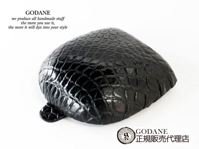 GODANE ゴダン シャムクロコダイルシームレス馬蹄形コインケース spity RDBK インサイドレッド イタリアンレザー 牛革 メンズ財布 小銭入れ