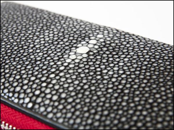 ゴダン財布 ガルーシャ Galuchat ダブルファスナー財布