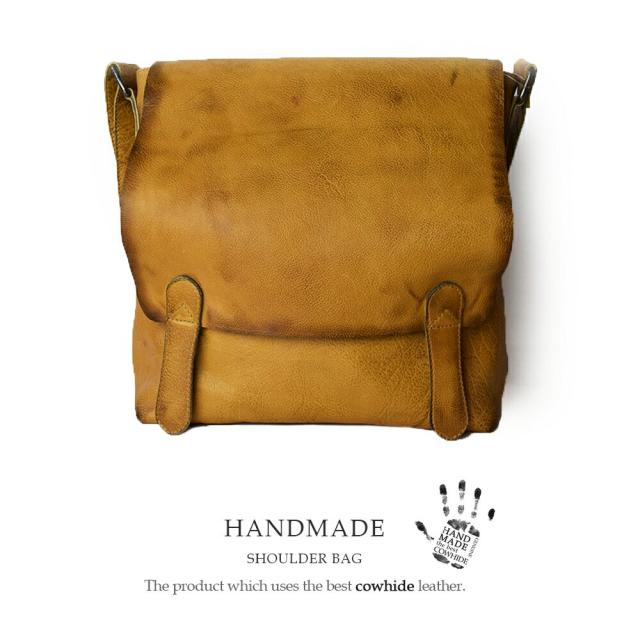 代金引換ではご注文いただけません 送料込 ハンドメイド ヴィンテージ加工ショルダーバッ