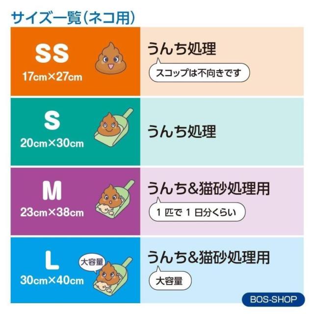 驚異の防臭袋 BOS ボス うんちが臭わない袋 猫用 ペット用 うんち 猫砂 消臭袋 処理袋 トイレ袋_6