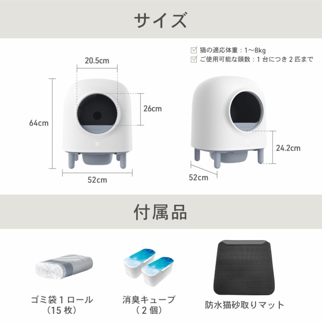 猫 自動トイレ 全自動 猫トイレ ペッツリー クリーン スマート Wi-Fi