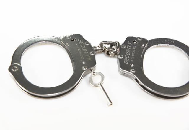 手錠 高強度 ステンレス チェーンタイプ JC-804 ブラック シルバー 鍵