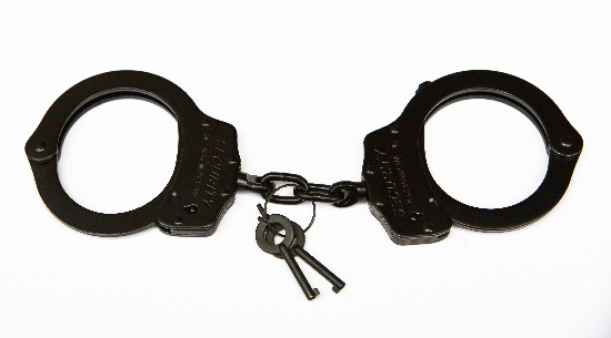 手錠 高強度 ステンレス チェーンタイプ JC-804 ブラック シルバー 鍵