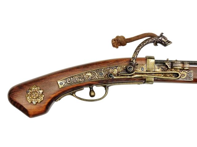 アンティーク　火縄銃 模造 レプリカ 金色 約110cm 全長 110cm 火縄銃 種子島 モデルガン 模造銃 レプリカ 模造銃