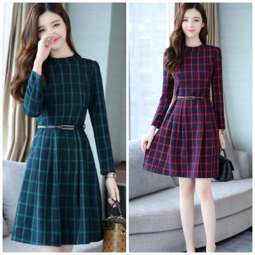 ワンピース チェック グレンチェック タータンチェック チェック柄 Aライン 大人 カジュアル デート 代 春 服 Cr0096の通販はau Pay マーケット Crafts