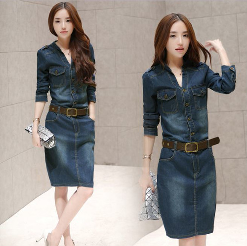 デニムワンピース タイトワンピース 膝丈 セクシー 韓国 大人春夏 代 30代 服 レディース Cr0441の通販はau Pay マーケット Crafts