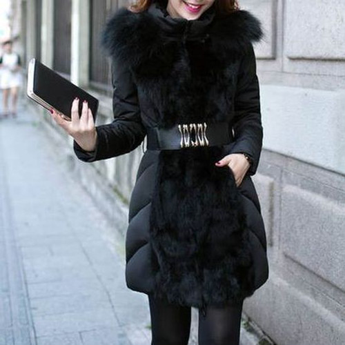 ファーの縁取りがゴージャスなダウンコート ベルト付 Cr0227の通販はau Pay マーケット Crafts