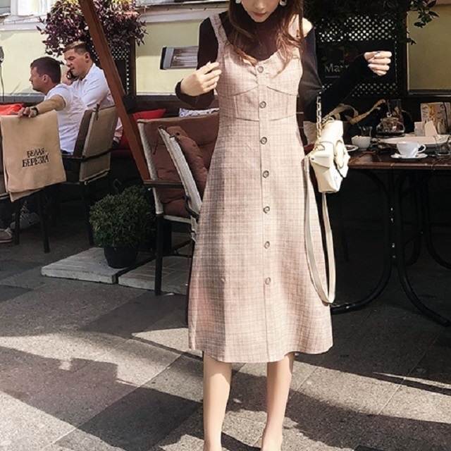 売れ筋 今季トレンド ワンピース ジャンパースカート ミディアム シンプル キレイめ 上品 オフィス 通勤 女子会 デート の通販はau Pay マーケット ｈａｒｕ ｆｏｏ