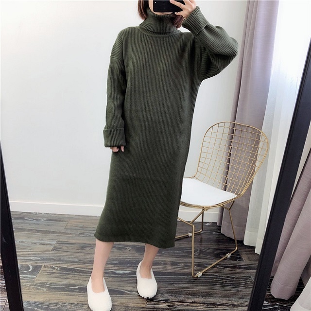 人気 秋冬 ニット ワンピース ハイネック こなれ感 ゆったり きれいめ シンプル 上品 ルーズ 普段着 Hfの通販はau Pay マーケット ｈａｒｕ ｆｏｏ