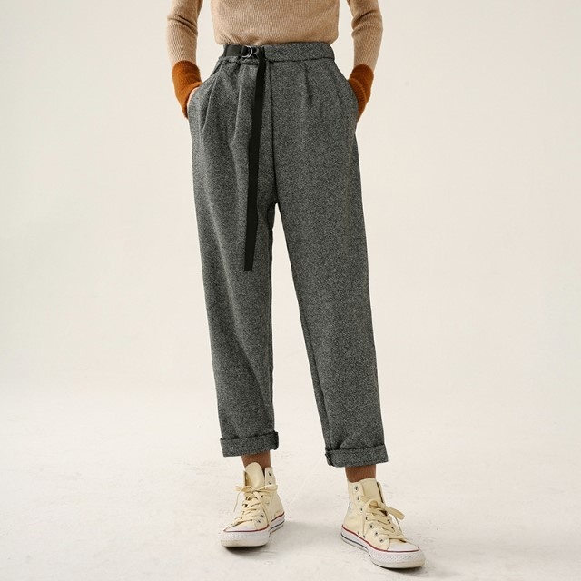 おすすめ 冬物 アンクルパンツ ボトムス ベルト付き シンプルデザイン カジュアル オフィス 通勤 通学 普段着 レディースの通販はau Pay マーケット ｈａｒｕ ｆｏｏ