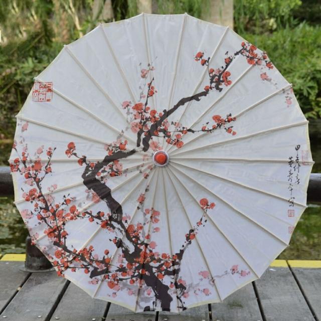 傘 和傘 晴雨兼用 梅 ウメ 和風傘 かさ 木製 雨傘 和風 和柄