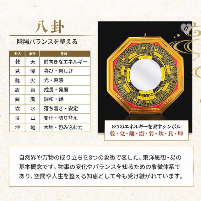 レビュー特典 干支ゴールド護符プレゼント！】 鏡 八角鏡 八卦鏡