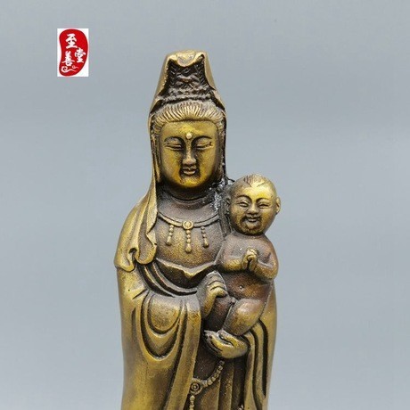 子安観音 仏像 真鍮 銅像 水子供養 水子地蔵 子安地蔵 縁起物 祈る 開運 スピリチュアル プレゼント 贈り物 ギフト お土産 お守り 置物