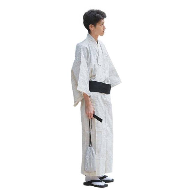 浴衣 メンズ用 しじら織り 3点セット 選べる4カラー 夏 男 ゆかた 和服