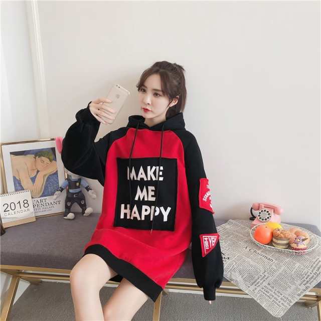 在庫限り】 MAKE ME HAPPY プルオーバー パーカー ストリートパーカー オーバーサイズ k-pop hiphop  レディースファッションの通販はau PAY マーケット - AiO JAPAN株式会社 | au PAY マーケット－通販サイト