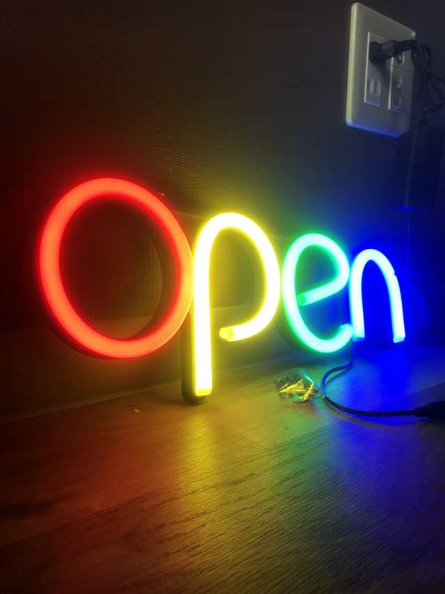 【在庫限り】 OPEN看板 ネオン管 アメリカン アンティーク NEON オープン SIGN LED 看板 お洒落 オシャレ 欧米 壁掛け  bar｜au PAY マーケット