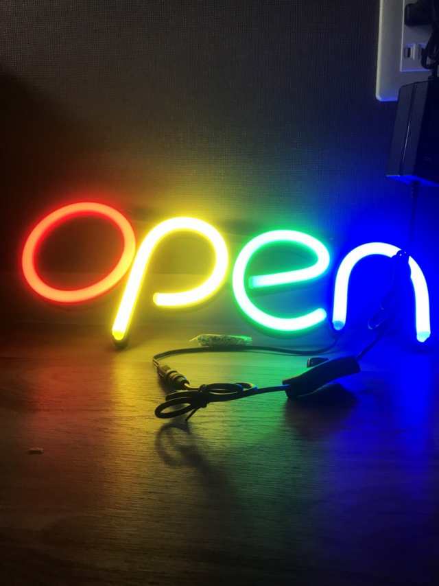 【在庫限り】 OPEN看板 ネオン管 アメリカン アンティーク NEON オープン SIGN LED 看板 お洒落 オシャレ 欧米 壁掛け bar