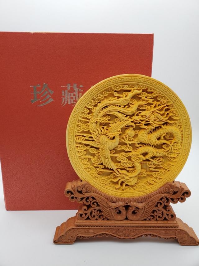 格安スタート・工芸品・特大・彫刻【木・飾り皿】直径90cm 格安スタート・工芸品・特大・彫刻【木・飾り皿】直径90cm