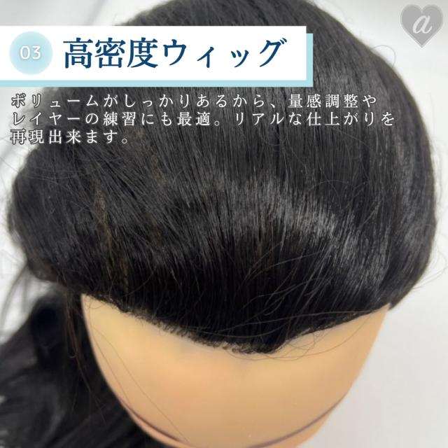 カット練習用 マネキン 3個セット クランプ付き 編み込み練習用 実技 