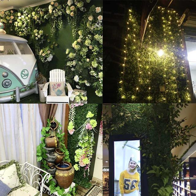 インテリア フェイクグリーン 3個セット 60×40 壁掛け 置物 花壇 部屋 リビング エントランス 玄関 水槽飾り 観賞用 ルームアクセサリー 植物 室内 寝室 屋外 装飾 庭小道 水槽 造園 遊歩道 植物園 園芸作業 庭木 園芸用品_2