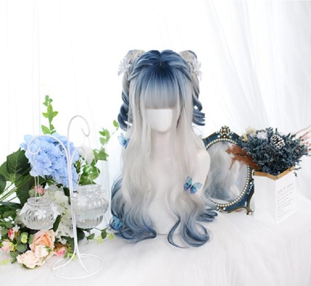 ウィッグ ホワイト ブルー フルウィッグ 自然 軽量 ミックス 小顔効果 ナチュラル サラツヤ かわいい 流行り 最新 ベース 病みかわ 夢かの通販はau Pay マーケット Aio