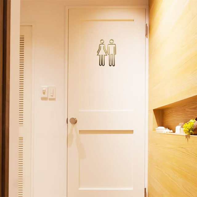 トイレ 男女マーク ゴールド プレート 雑貨 おしゃれ トイレサイン TOILET MEN WOMEN サイン ドアプレート トイレマークプレート  トイレの通販はau PAY マーケット - AiO | au PAY マーケット－通販サイト