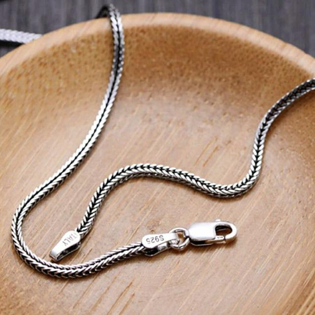 シルバー 925 スネークチェーン ネックレス メンズ メンズアクセサリー