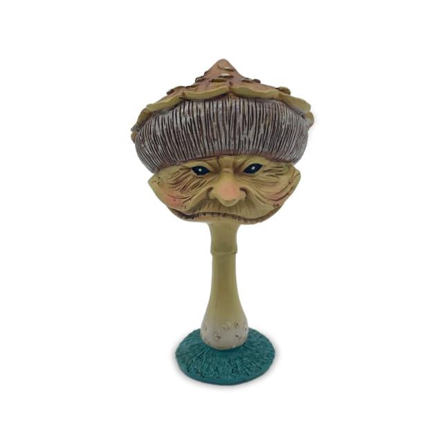 在庫限り】 置物 キノコ マダム 茸 アンティーク デザイン オブジェ