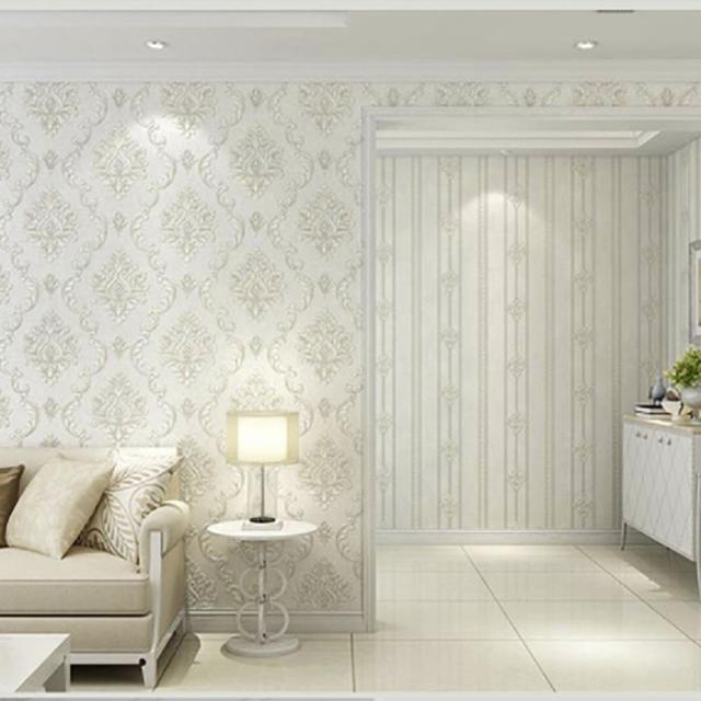 予約商品 納期2週間 1ヶ月 壁紙 ダマスク柄 ホワイト 白 Damask 53cm 1000cm Diy のりなし かわいい おしゃれ クロス 補修 ラグジの通販はau Pay マーケット Aio