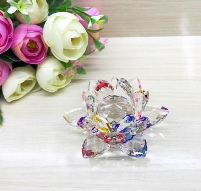 蓮の花 蓮華 クリスタル サンキャッチャー 置物 風水 開運 レインボー Rainbow 七色 虹 グラスオブジェ 幸運ロータス 金運 幸運蓮華 幸の通販はau Pay マーケット Aio