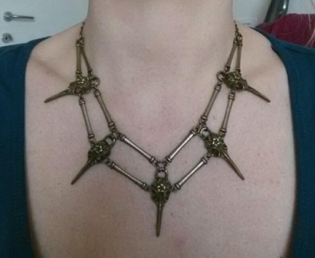 5連 黒チェーン 鳥 頭蓋骨 アクセサリークロウ カラス スカル 頭蓋骨 ネックレス チェーン Crow Skull 骸骨 八咫烏 熊野神社 和柄 の通販はau Pay マーケット Aio