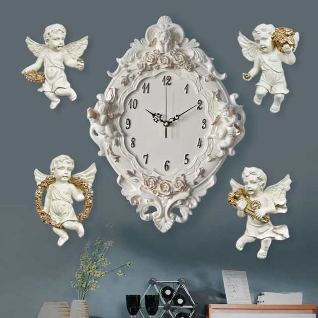 在庫品〇三体の天使 ブラケット時計 エンジェル ANGEL 壁掛け時計 CLOCK インテリア時計