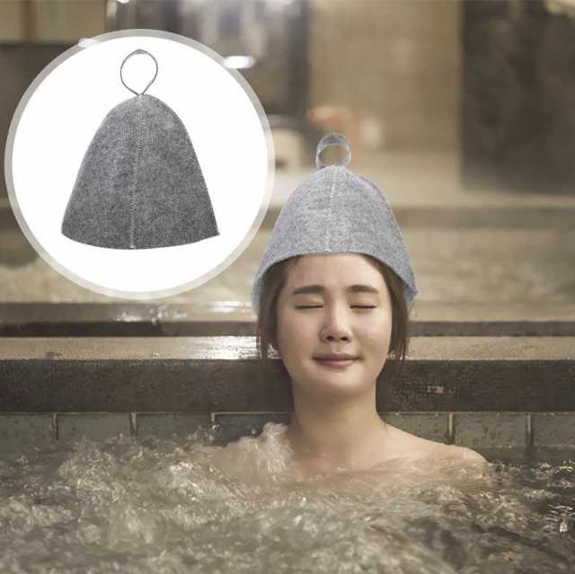 サウナハット 帽子 グレー のぼせ防止 髪の傷み防止 メンズ レディース sauna hat サウナ ハット 洗える サウナキャップ サウナグッズ  ウの通販はau PAY マーケット AiO