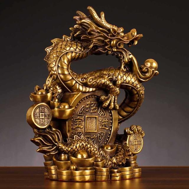 風水 龍 特大 古銭 ドラゴン 金属 置物 竜 玄関 風水グッズ 開運祈願 金運祈願 風水龍 アイテム 龍神 開運 金運 財産運 出世運 恋愛運 幸福 成功 プレゼント 贈り物 開運厄除 祈願成就 金運上昇 運気上昇 インテリア 招財 金 宝くじ_1
