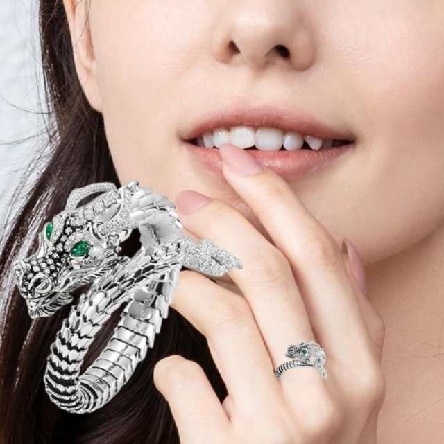 日本製 メンズ リング ドラゴン 指輪 シルバー 個性的 龍 韓国