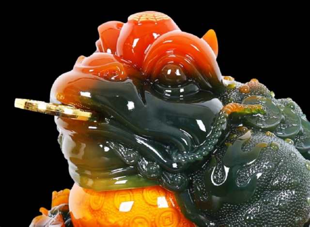 風水 蛙 特大 蓮の上に座る 蓮の花 カエル シリトン 超特大 風水 