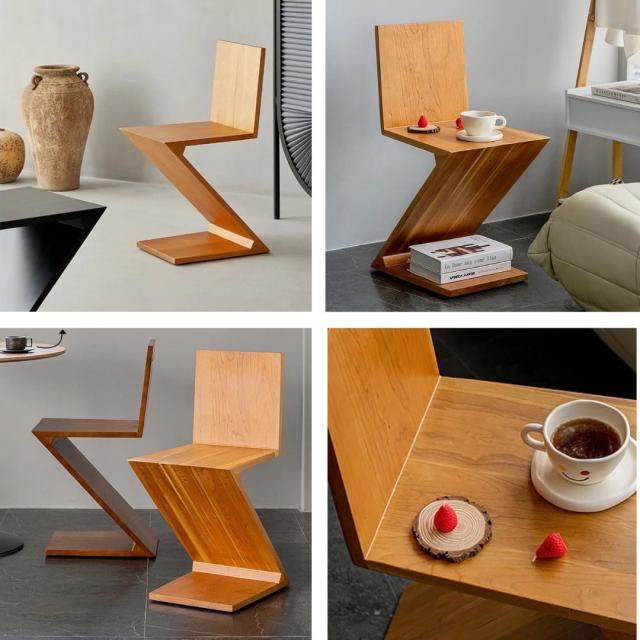 観賞用椅子 ジグザグチェア ZIG ZAG Chair サイドテーブル デザイナーズチェア 特大サイズ リプロダクト品 インテリア オブジェ 置物 プレゼント ギフト 贈り物 オーナメント 北欧 装飾品 ホーム オフィス ホール ホテル_5