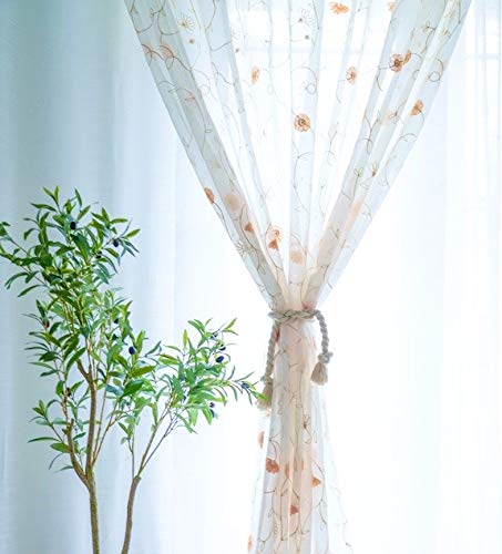 花柄 レースカーテン かわいい おしゃれ 丈133cm 148cm 176cm 2枚入り Ponoa ポノア 高級 刺繍 アジャスターフック付き ボの通販はau Pay マーケット Ponostore