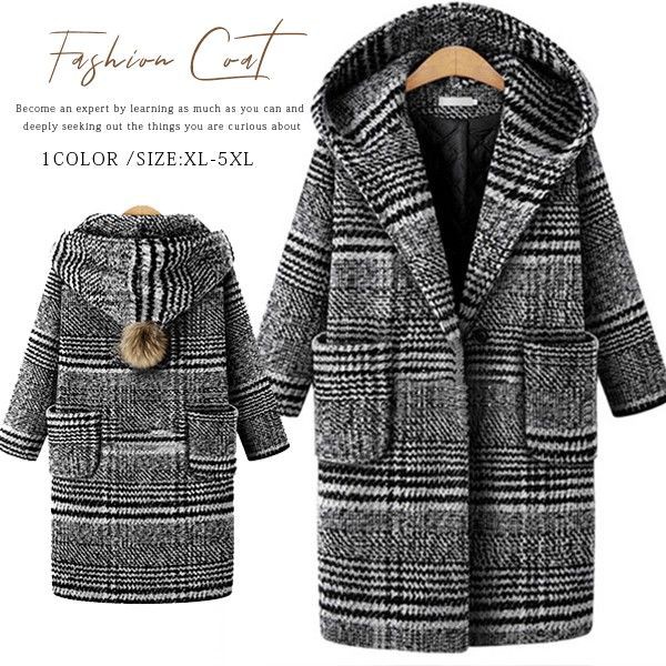赤字覚悟 5日間限定 中綿コート ロング コート フード付き レディース ロングコート 大きいサイズ アウター 大きいサイズ 秋冬 千鳥柄 アの通販はau Pay マーケット サンク