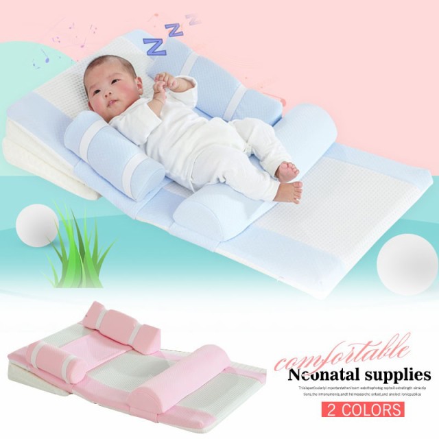ベビー枕 斜面枕 赤ちゃん 0 15 30 吐き戻し防止 クッション2点 滑り止め 頭の形をよくする 絶壁防止 寝返り防止 天然 の通販はau Pay マーケット サンク