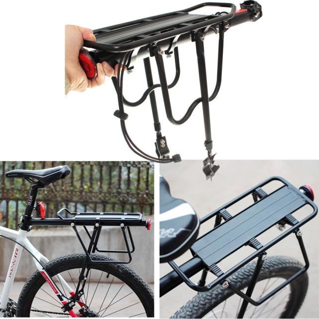 自転車荷台 リアキャリア 後付け 荷物ラック 耐荷重50KGS 軽量 伸縮
