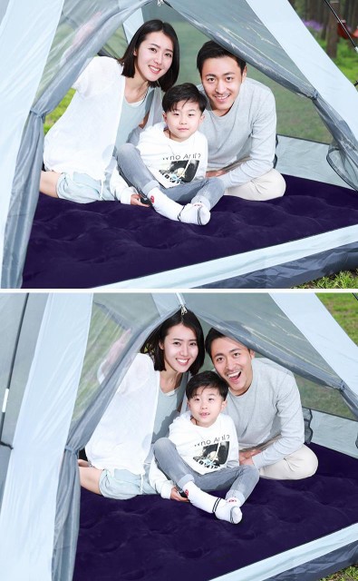 エアーベッド 簡易ベッド エアーマットクイーンサイズ キャップベッド 車中泊マット エアーポンプ付 枕2個PVCベロア 2-4人用 エアーベッド 簡易ベッド エアーマットクイーンサイズ キャップベッド