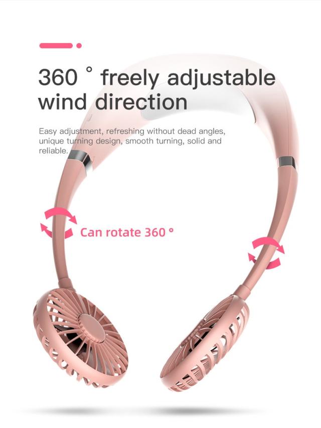 【2020最新】ネッククーラー 扇風機 首かけ 7枚羽 首掛け 冷却プレート ハンズフリー ポータブル 首掛け