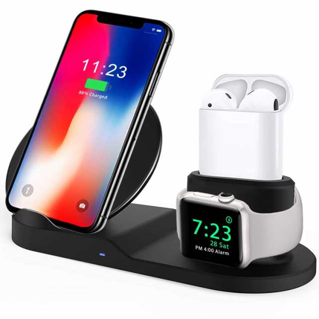 Qi ワイヤレス充電器 急速 3 In 1充電スタンド Apple Watch スタンド Airpods Apple Watch充電器 Iphone X Xs Xr Xs Max 8 8 Plus Qi 7 の通販はau Pay マーケット ショップ エリカ