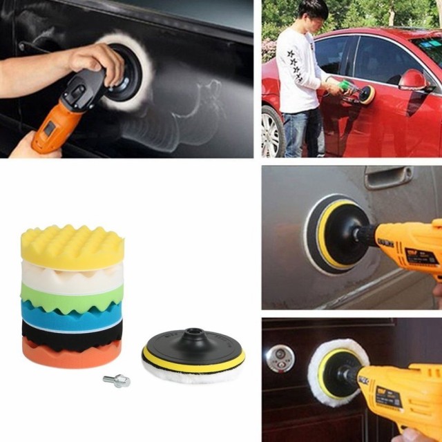 洗車 ワックスがけ 電動ドリル用 8点セット 研磨 塗装 180mm 電動ポリッシャー アダプター パッド の通販はau Pay マーケット ショップ エリカ