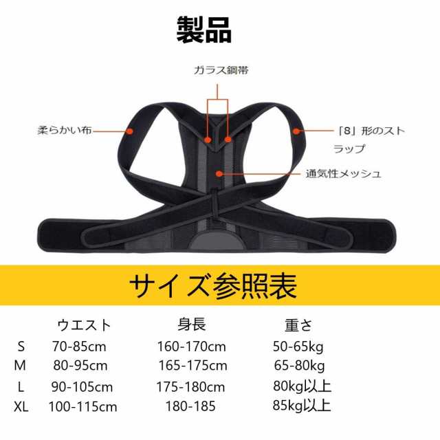 姿勢矯正ベルト 猫背 矯正ベルト 背筋 姿勢改善 腰 サポーター 筋トレ 